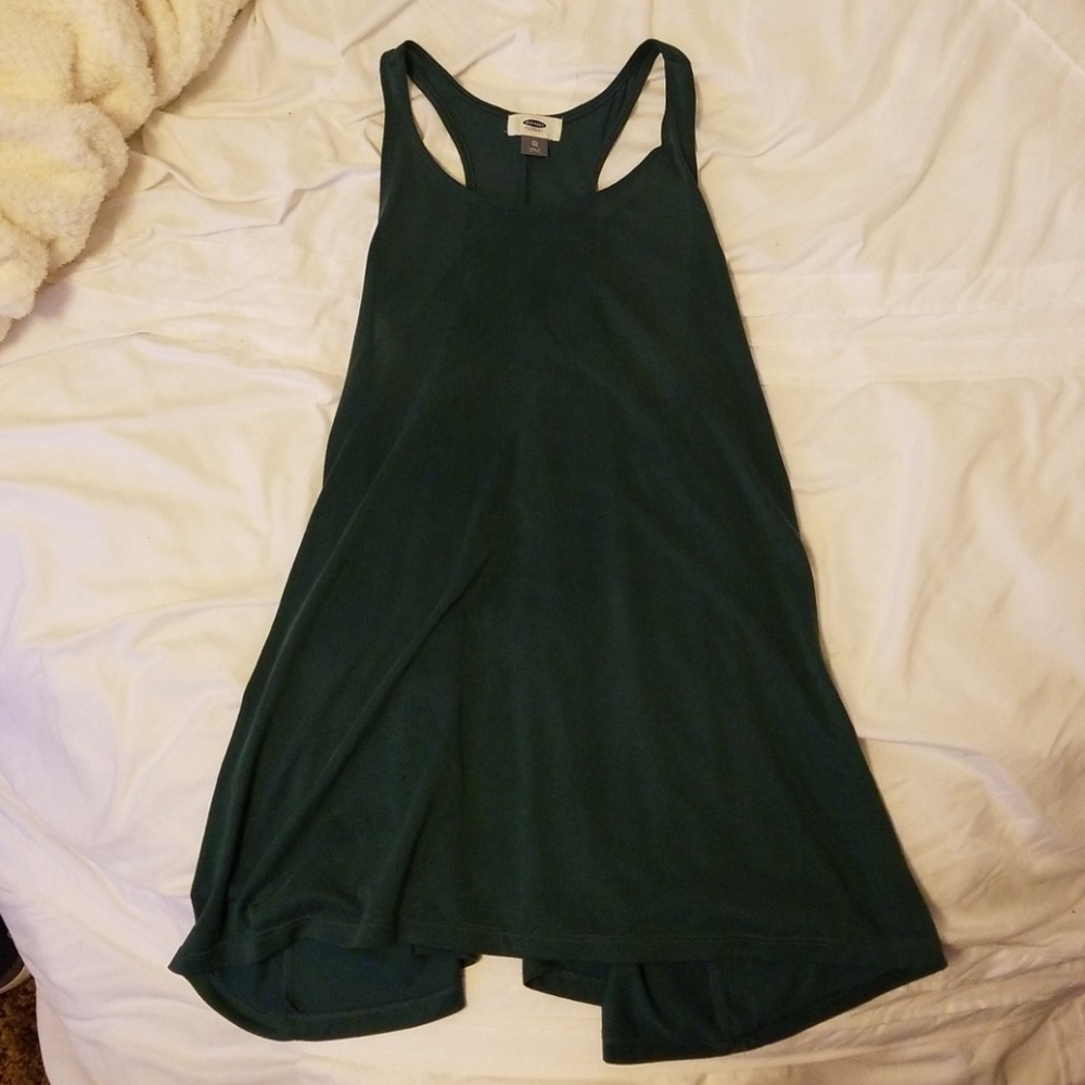 Old Navy Forest Green Flowy Tank Top